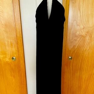 Black maxi dress. Very comfortable and classic.